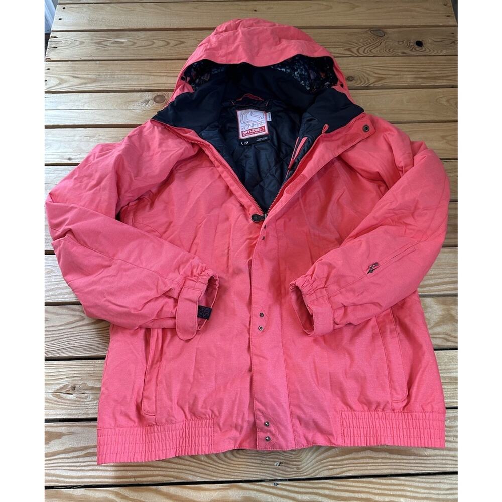 Bonfire 10k Waterproof Hooded Snowboard Jacket Large Women’s Pink Classic Fit